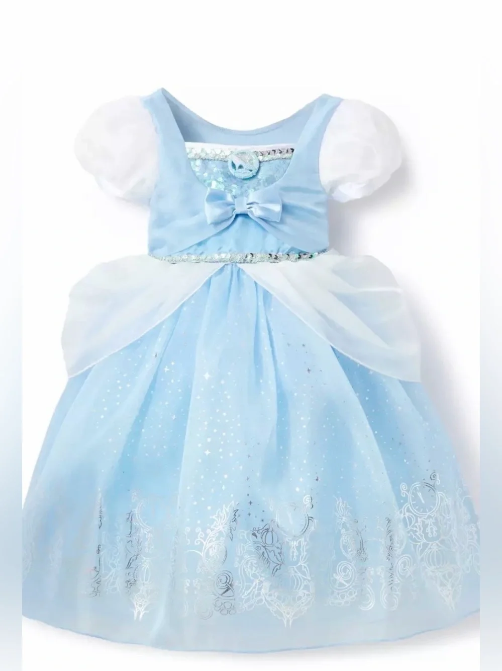 Cinderella Disney Light Blue Princess Dress with White Puff Sleeves